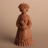 Свічка Берегиня Літа коричнева &mdash; фото Wax Harmony