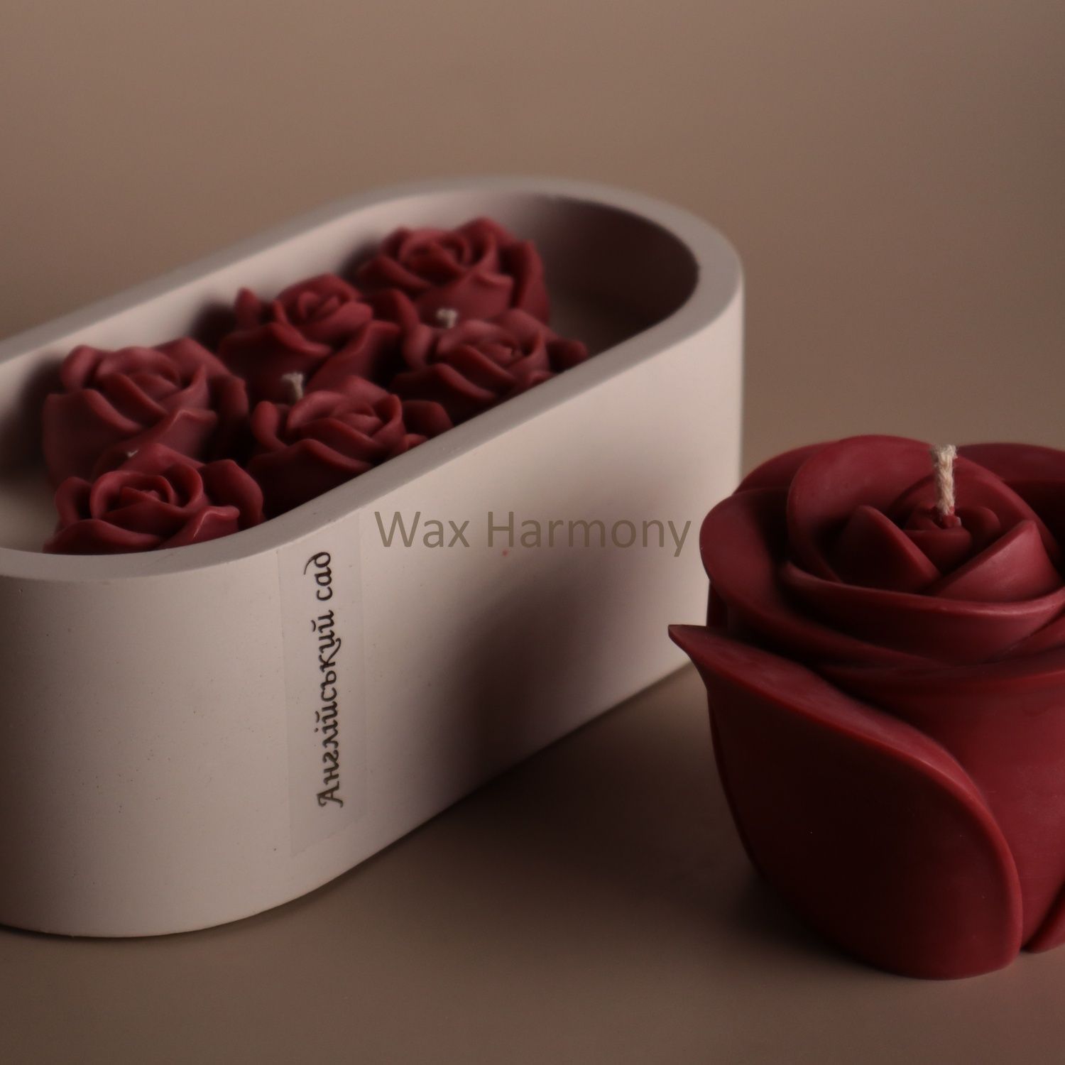 Набір свічок Троянди червоний &mdash; фото Wax Harmony