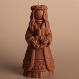 Свічка Берегиня Зими коричнева &mdash; фото Wax Harmony