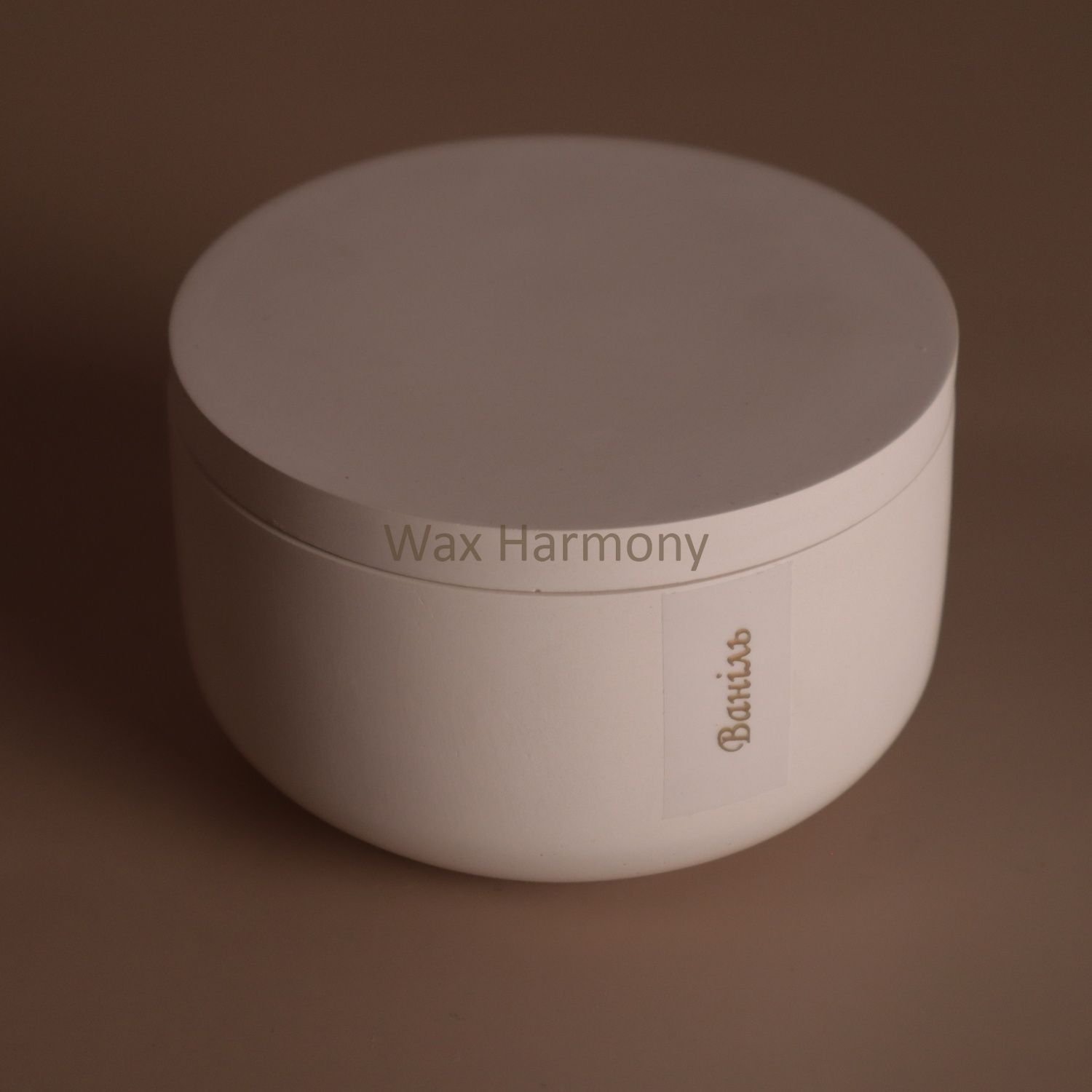Свічка в кашпо Класична 100 г біла &mdash; фото Wax Harmony